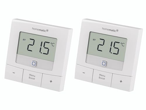 HOMEMATIC IP Smart Home 154666A0, Wandthermostat Basic, 2 Stück