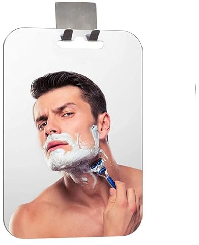 Stianiiie Miroir Anti-buée, Miroir de Douche sans Brouillard de Salle de Bain Haute définition, sans Cadre, Résistance aux Chocs Salle de Bain Accessoires de Douche Suspendus Grand