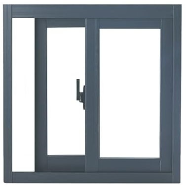 Finestra per capanno in lega di alluminio con pannello scorrevole in vetro, telaio scorrevole di ricambio per casa, bar e ufficio, divisorio, grigio, 100 x 70 cm