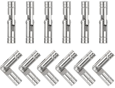sourcing map Bisagras de barril de latón invisible, bisagras ocultas de 25 x 5 mm, bisagra cilíndrica de soporte plegable para caja de recuerdos, bisagras de barril de puerta de armario
