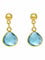 Gemshine - Damen - Ohrhänger - BLAUTOPAS QUARZ TROPFEN - Europäischer Schmuck: Qualität liebevoll hergestellt