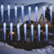 EONANT Solarbetriebene Weihnachts-Eiszapfen Lichter, Outdoor Wasserdicht 30 LED Hängende Eiszapfen Weihnachtslichter für Bäume Terrasse Dach Urlaub Dekoration (Blau)