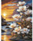 feelive Fleurs Peinture par Numéro pour Adulte, DIY Paysage Kit de Peinture à l'huile sur Toile Bricolage pour Enfant Débutants Avec Pinceau Pigment Acrylique 30x40cm