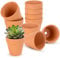 Lucywey 10 Pièces Petits Pots en Terre Cuite - 6,5 x 6,5 cm Mini Pots en Terre Cuite - pour Plantes Succulentes - Mini Pots de Culture - pour l'intérieur et l'extérieur