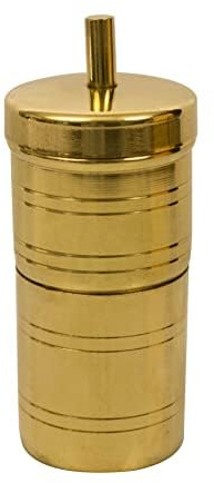 Yuktha Eternals Brass Filter Coffee Maker, Brass, South Indian Drip Sytle Decoction Liquid Maker, Coffee Filter Vessel, Utensil- Coffee FLITER (Small)