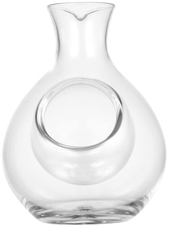 Weindekanter aus Glas Schlicht und Elegant, 300ml, Bleifrei | Schnapsspender, Weiße Ausführung, 12,5x9,5x9,5 CM, für Riegel und Tisch