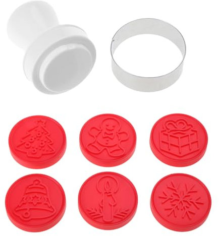 Stampo per biscotti con 6 francobolli floreali di design per biscotti e stampini