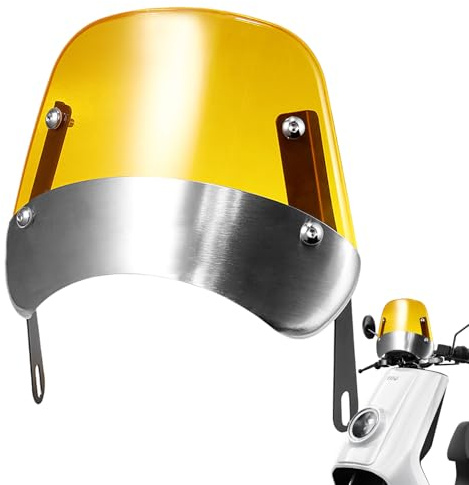 Fravsiu Motorrad Windschutzscheiben - Retro-Design Lenker Windschild,Powersports Ausstattung Für Roller Sportmotorrad Fahrrad Outdoor Aktivitäten Frauen Männer