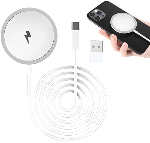 15w Mag-Safe Ladegerät, 2m Wireless Charger Für Apple Iphone 16/15 Pro Max/15 Plus/15 Pro/15/14/14 Plus/13/12/11,Airpods,Induktive Ladestation Iphone Kabelloses Ladegerät Induktives Iphone Ladestation