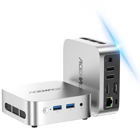 ACEMAGIC Mini Pc 11 Pro, Processor N97 (Beat N100/N95/N150) up to 3.6 GHz Mini Computers, 16GB DDR4 256GB SSD, 4K Dual Display WiFi BT VESA Micro Small Pc for Business and Home, Mini Desktop