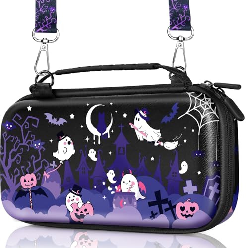 Gurgitat for Nintendo Switch 2 Carrying Case for Teen Boys - Cute Cool Design for Switch 2 2025 Travel Cases with Handle and Strap Portable Storage Carry Hard Shell for Accessories, Purple Spooky