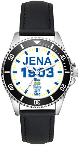 KIESENBERG JENA Fußball Fan Uhr – Sportliche Armbanduhr im Fan-Design Stilvolle Herren- & Damen-Uhr mit Fußball-Motiv Geschenk für echte Fans aus Thüringen - L-6082