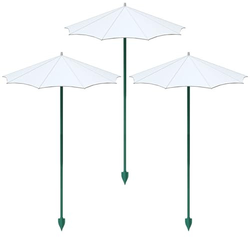 SPXMQSS Sun Umbrella Uv Protection Garden Umbrella Plant Parasol Umbrella Outdoor Patio Small Patio Umbrella Set Of 3 Uv Protection Accessories For Seedlings White Height 44 cm 3pcs