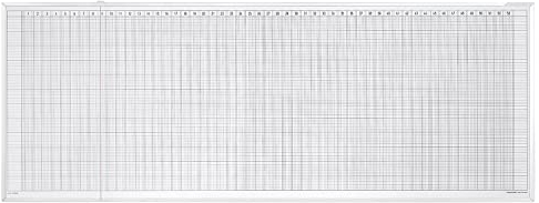 magnetoplan 12 Monate Urlaubs- und Aktivitätenplaner, Whiteboard 5-Tage-Woche für 30 Mitarbeiter 1200 x 900mm, magnetischer Wandplaner für Büro und Zuhause mit Whiteboard-Markern und Magnetbändern