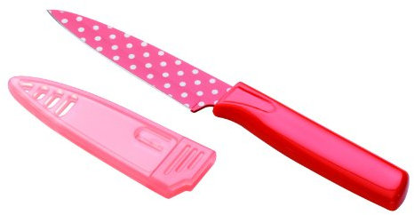 Kuhn Rikon 22445 Colori Art Polka Dot Rüstmesser, rot