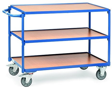Fetra Transportgeräte mtpfg2952 Wagen Tablett seitlicher Tragegriff, 3 ohne Bördel 1000 mm x 600 mm Plattform