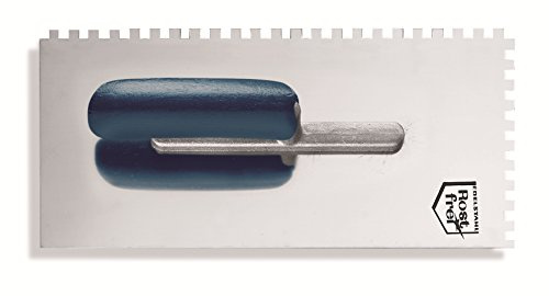 Color Expert 94056810 Glättekelle aus Edelstahl, 130 x 270 mm, Verzahnung 8 x 8