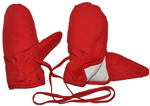 alles-meine.de GmbH Handschuhe mit langem Schaft + Klettverschluß rot - Größe: 2 bis 3 Jahre - Thermo gefüttert Thermohandschuh - Fausthandschuh Handschuhe wasserdicht Thinsulate