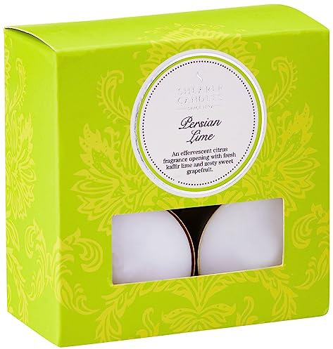 Shearer Candles Citron Vert de Perse Bougies Chauffe-Plats parfumées, Lot de 8, Blanc