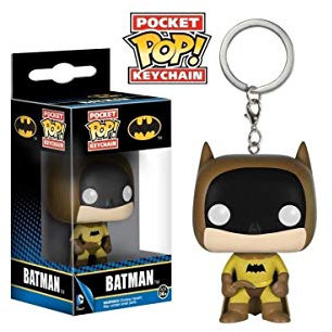 Funko - Figurine Batman 75th Anniversaire - Batman Yellow Pocket Pop 4cm - 0849803064341