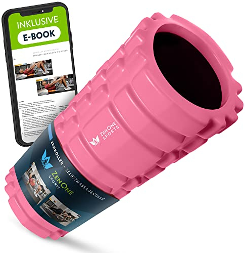 ZenOne Sports® Faszienrolle - Ideal für Massage, Rehabilitation & Aktivierung I Massage-Rolle für Wirbelsäule, Rücken, Beine & Mehr I Faszienrolle Wirbelsäule, Foam Roller mit Workout Guide