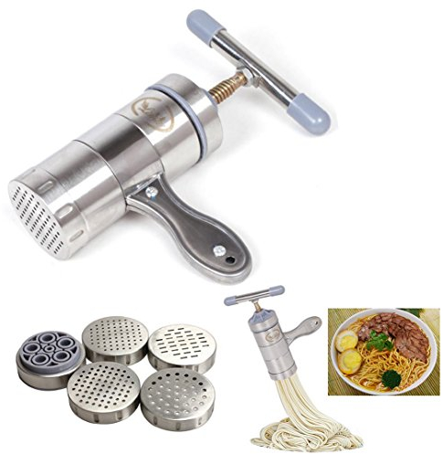 OFKPO Macchina per la Pasta in Acciaio Inossidabile con 5 Template