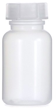 Octopus Bouteille de 100 ml à col large en polyéthylène basse densité avec bouchon à vis, bouteille vide pour produits chimiques, bouteille de laboratoire avec couvercle comme récipient de rangement