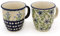 Bunzlauer Becher-Set aus 2 Bechern Mars 260 ml (Dekore Glockenblume und Tabea)