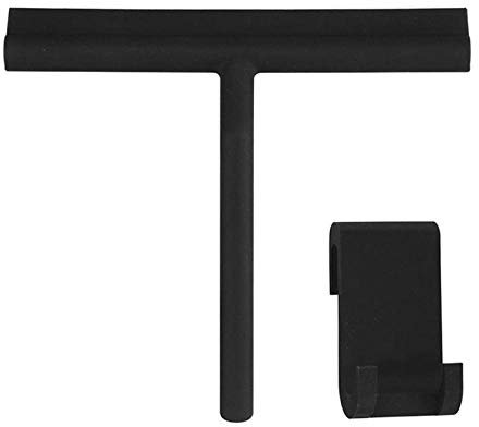 Gmcbeauty Limpiacristales de Silicona para Ventanas Limpiaparabrisas Limpiacristales Espejo de Ducha Soporte de Limpieza-Negro