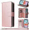 ZCDAYE Wallet Case for iPhone 11 Pro Max,Premium[Magnetic Closure][Zipper Pocket] Folio PU Leather Flip Case Cover with 9 Card Slots Kickstand for iPhone 11 Pro Max 6.5-Rose Gold