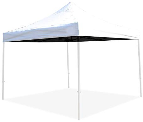 TERRE JARDIN - Toit de Rechange Tonnelle de Jardin Exterieur, Pliable, 3 x 3 m, Blanc, Professionnel – Pergola Jardin Exterieur, Imperméable 250 g/m², Anti UV - Réceptions, Marchés, Camping - - Blanc