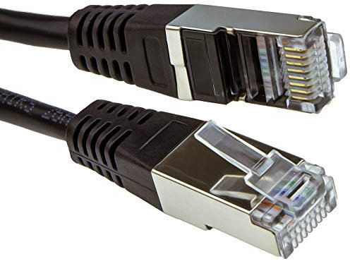 kenable Shielded FTP Network Ethernet RJ45 Cat5E-CCA PATCH 26AWG Cable 10m Black