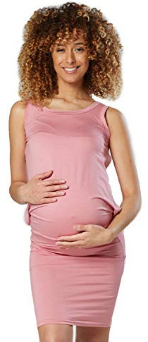 HAPPY MAMA. Donna Vestito a Strati prémaman L'Allattamento Senza Maniche. 014p (Rosa Scuro, IT 48, 2XL)