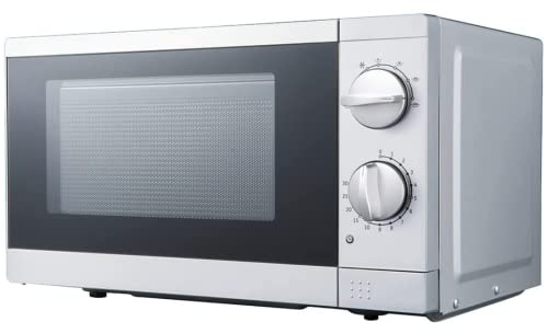 PKM Stand Unterbau Mikrowelle I 700W Mikrowellenleistung I 17L Garraum I 6 Leistungsstufen I Auftaufunktion I Metall-Gehäuse I Drehteller (24,5cm) I 30Minuten Timer I Kindersicherung I Push-Öffnung