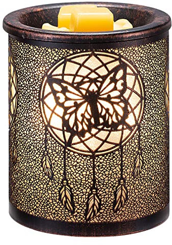 Cutiset Art Metal Wax Melt Warmer, Electric Fragrance Candle Warmer for Warming Scented Candles,Wax Melts - Spa, Aromatherapy (Butterfly Pattern)