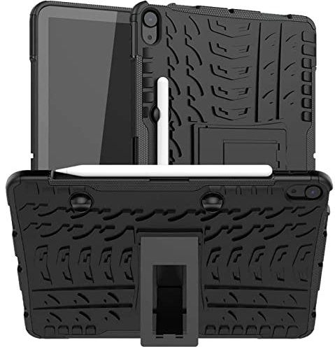 Verco Funda para iPad Air 4 Generación 2020, exterior Armor Tablet Case masiva Cover Negro