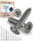 50x Vis à bois tête fraisée en Acier inoxydable Torx V2A vis inox 4x55 pour panneaux d'aggloméré Bois Filetage partiel 4mm fort 55mm long 50 pièce en acier A2