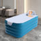 Aufblasbare Pools Badewanne Strandbadewanne tragbare Faltbare PVC verdickte Warm Erwachsene Badewanne Spa Aufblasbare Pool Bathtub Bath Wanne mit elektrischer Luftpumpe, Blau