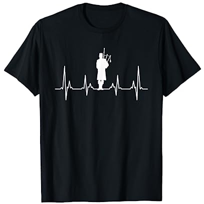 Herzschlag Musiker mein Herz schlägt für Dudelsack T-Shirt