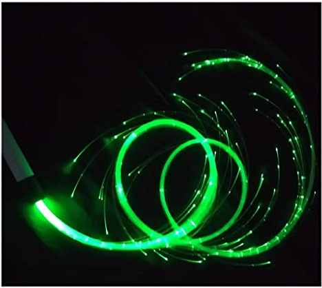 Fouet à Fibre Optique LED, 4 Modes Sparkle Flow Jouet Fouet Lumineux Rechargeable Accessoires de fête pour Danse, fêtes, Spectacles de lumière