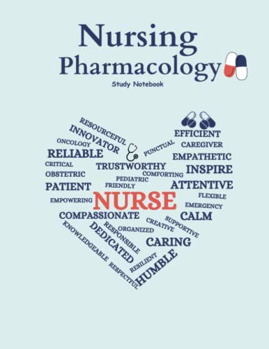 Nursing Pharmacology Study Notebook: Blank Medication Template Workbook For Nursing School Students , 120 Pages