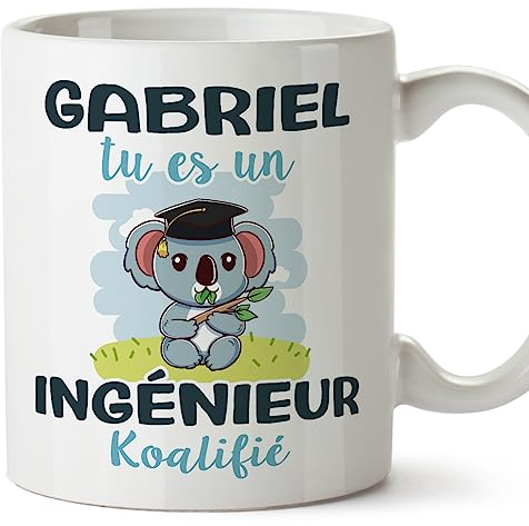MUGFFINS Tazas Personalizadas para INGENIERO - En Francés - Koalifies Personalisés - 11 oz / 330 ml - Regalo Personalizable original y divertido