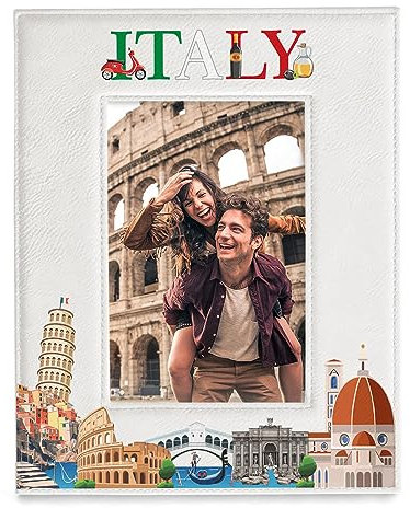 KATE POSH Bilderrahmen mit italienischem Motiv, Familienurlaub in Italien, Hochzeitsgeschenk, Flitterwochen-Geschenk (12,7 x 17,7 cm vertikal)