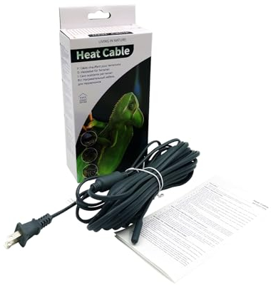MincoHome Elektrisches Heizkabel Mit Stecker für Terrarium Heizung,Reptilienwärmekabel Schlangen, Echsen, Geckos, Spinnen, Schildkröte,Aquarium Heizkabel (7m,50w)