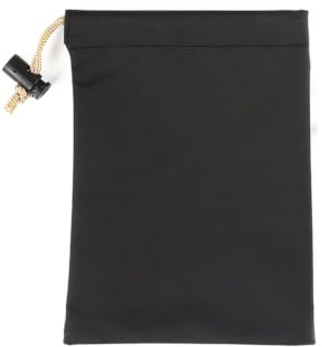 Wambere 3 Stück PU Kordelzugtaschen,Schwarz Drawstring Aufbewahrungstasche,Wasserdichtes Kordelzug Geschenk Tasche Schmuck Beutel,für Schlüssel Mobiltelefonen Kamera Mobile Stromversorgung,10×14.5cm