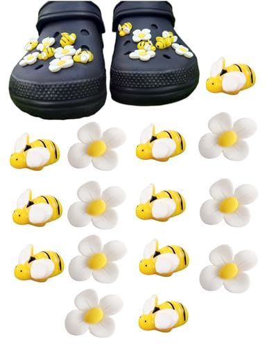 tikono Clog Shoe Charms - Nature and Outdoor Shoe Charms pack, Bee Charms and flower shoes charms