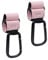 Ganchos Carro Bebe 2 Piezas, XL Gancho para Carrito Bebe Universal Estilo Piel, Accesorios para Cochecitos Colgar Bolsas de Pañales Cambiador la Compra (Rosa)