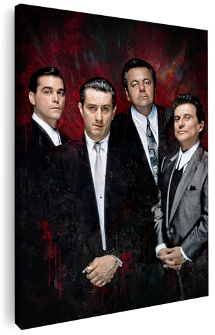 Artmazing | Goodfellas Bild bunt | Bild Goodfellas | S-Art Bilder | Goodfellas Bilder Modern | Coole Wandbilder Wohnzimmer | Wandbild Goodfellas Deko XXL | Bild Leinwand XXL | buntes Poster für Wand