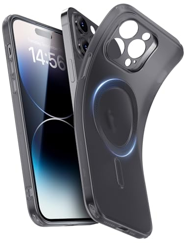 ESR für iPhone 14 Pro Hülle, klares Silikon Case mit MagSafe, stoßfeste dünne Abdeckung, vergilbungsbeständige dünne transparente TPU-Handyhülle, Zero Serie, Schwarz