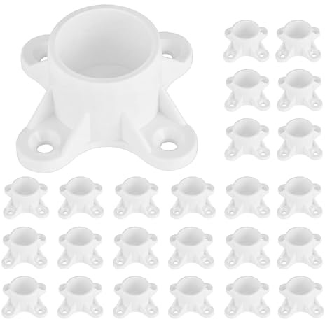 25 Stück 1,27 cm PVC-Flansch-Tischbeinkappen, Möbelschraubenkappen für Bau, Möbel, Stützfüße, Lagerregale